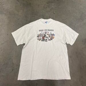 Sunday in San Francisco Hanes‎ beefy single stitch tee shirt